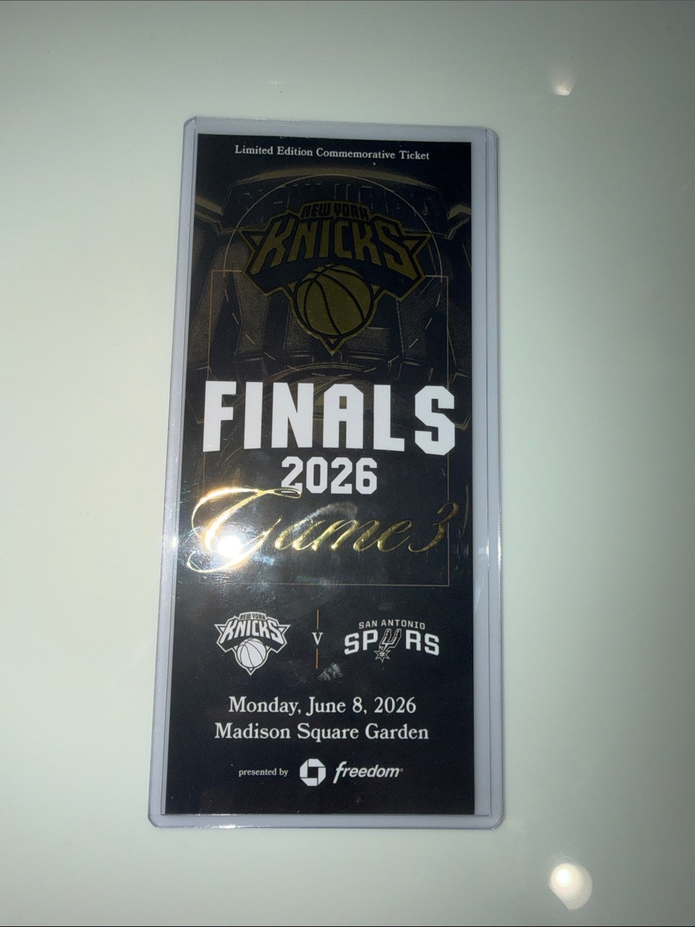 New York Knicks Finals 2026 Black & Gold Commemorative Poster